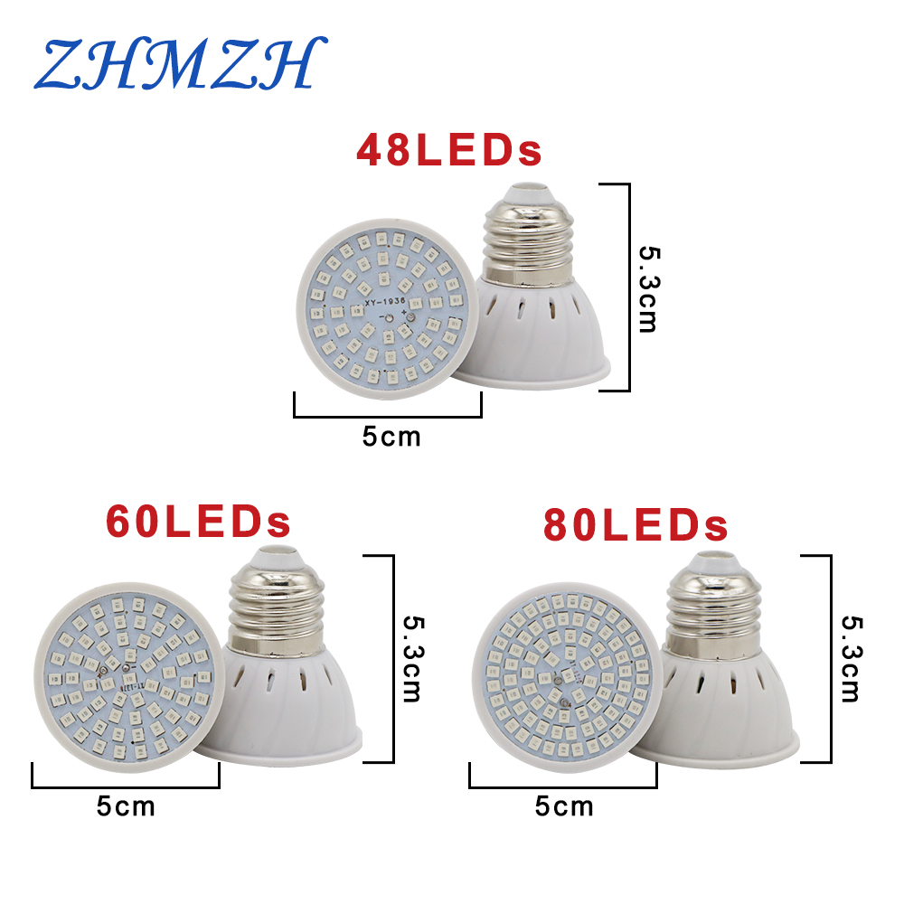 E27 Светодиодная лампа для выр – обзор и цена Plant Grow Light Full Spectrum